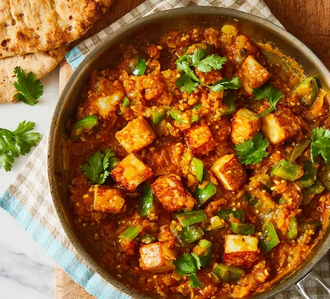 Freshly cooked kadhai paneer at Flames & Grills By Tuli's in Calgary
