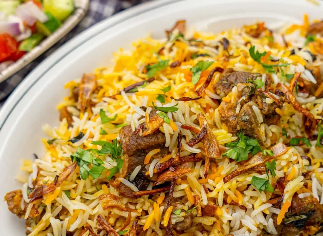 Lamb biryani at Flames & Grills By Tuli's in Calgary, AB